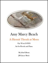 Amy Beach - Hermit Thrush set for Piccolo and Piano P.O.D. cover